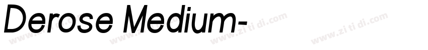Derose Medium字体转换